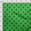 oneOone Georgette Viscose Green Fabric Geometric  Sewing Material Print Fabric By The Yard 42 Inch