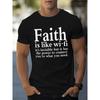 European Sizes Men's Faith Is Like WiFi Graphic Tee - Crew Neck, Regular Fit, Durable Stretch, Ideal For Sports & Casual Wear