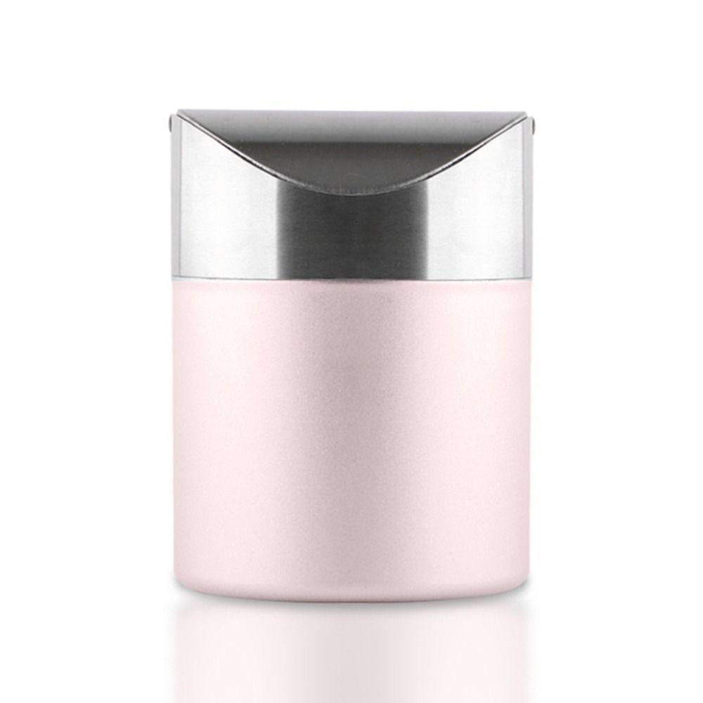 Dust-proof Mini Flip Trash Can Rust-proof Creative Storage Bin Desktop Trash Can  Kitchen
