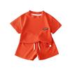 Kid Patriotic Outfit - Short Sleeve & Shorts 2-Piece Set For Boy