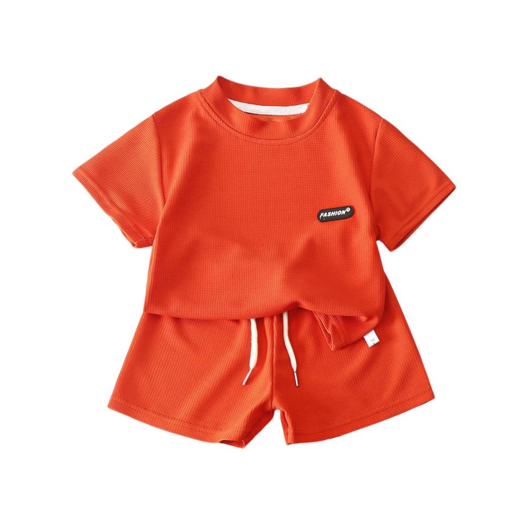 Kid Patriotic Outfit - Short Sleeve & Shorts 2-Piece Set For Boy