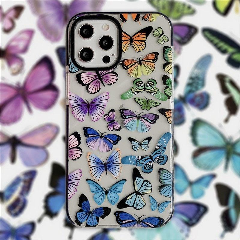 Ins wind color butterfly case iphone16 15 14ProMax 13 XS iPhone case