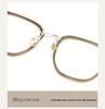 Danyang Fashion Tea-Colored Women's Large Face Myopia Pure Titanium Eyeglass Frame F15838L