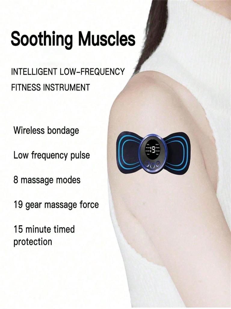 Mini Neck Massager, Electric Massager Sticker, Portable Body Massage Patch For Men, Women, Shoulder, Arms, Leg