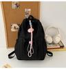 New backpack solid color simple fashion versatile schoolbag college student class drawstring bundle bag commuter travel bag