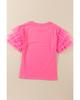 Azura Exchange Ruffled Tulle Sleeve Top