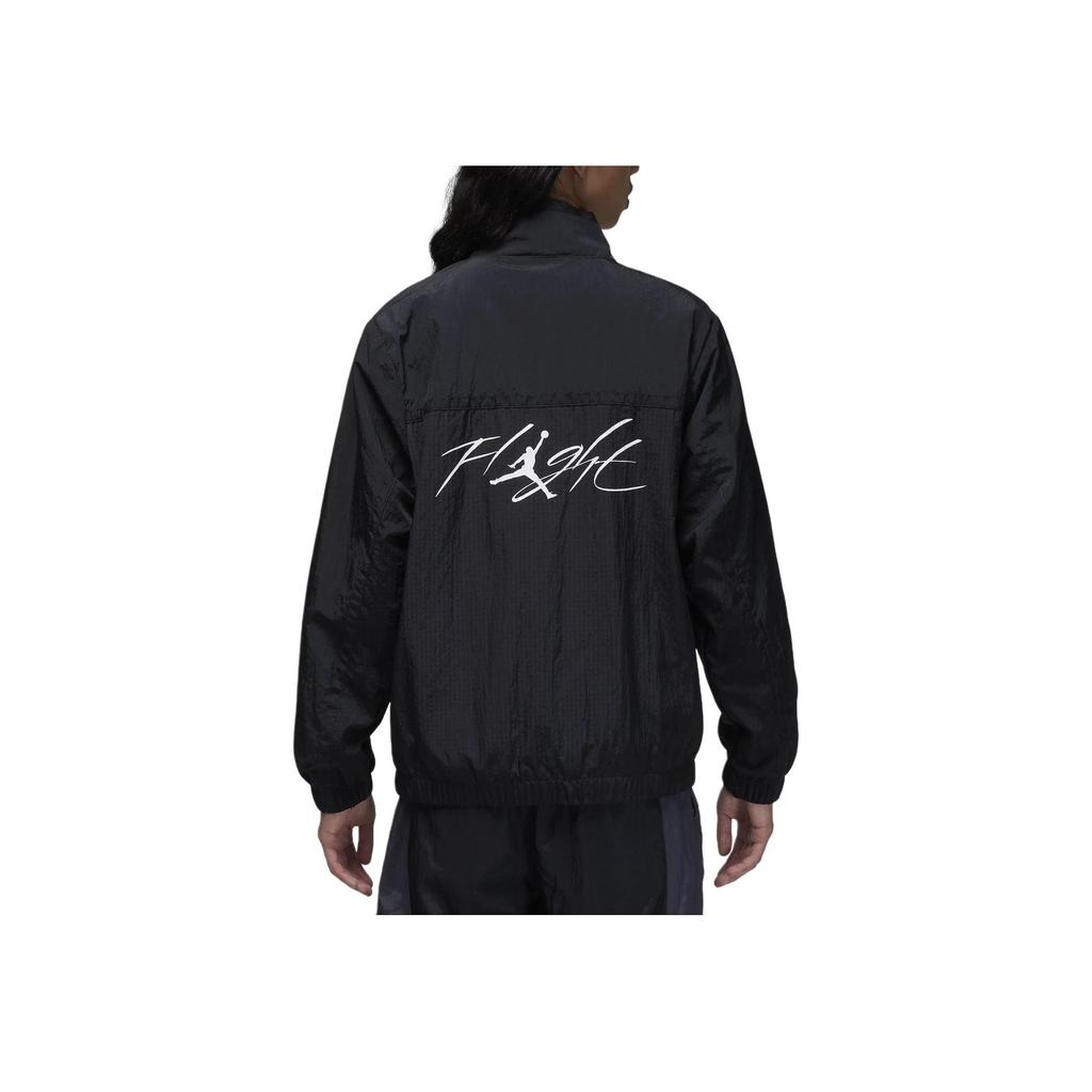 Jordan Solid Color Stand Collar Zip-Up Casual Long Sleeve Jacket Men Jackets Black FN4538-010