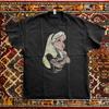 Alice nel Paese delle Meraviglie Vintage Rock T-Shirt Nera Cotone T-Shirt Unisex