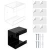 Wipe Holders, Bathroom Paper Rack Set of 2, Acrylic Wall Mount Tissue Dispenser with Open Front Design and Adhesive or Screw Install