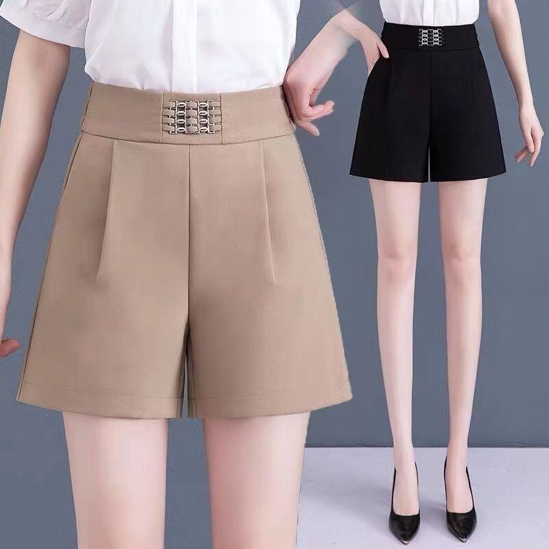 Summer Women's Casual Skirt Shorts Elastic High Waist Solid Loose Ice Silk Bottoms Koreon Fashion Oversize Sports Short Pants