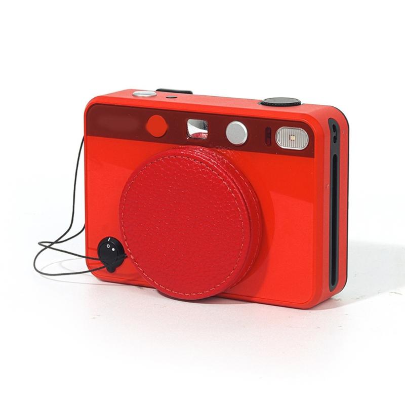 Retro Leder Objektivabdeckung Für SOFORT 2 Kamera Mit Abnehmbarem Lanyard Stoßfestes Design Wasserdichte Schutzvorrichtungen