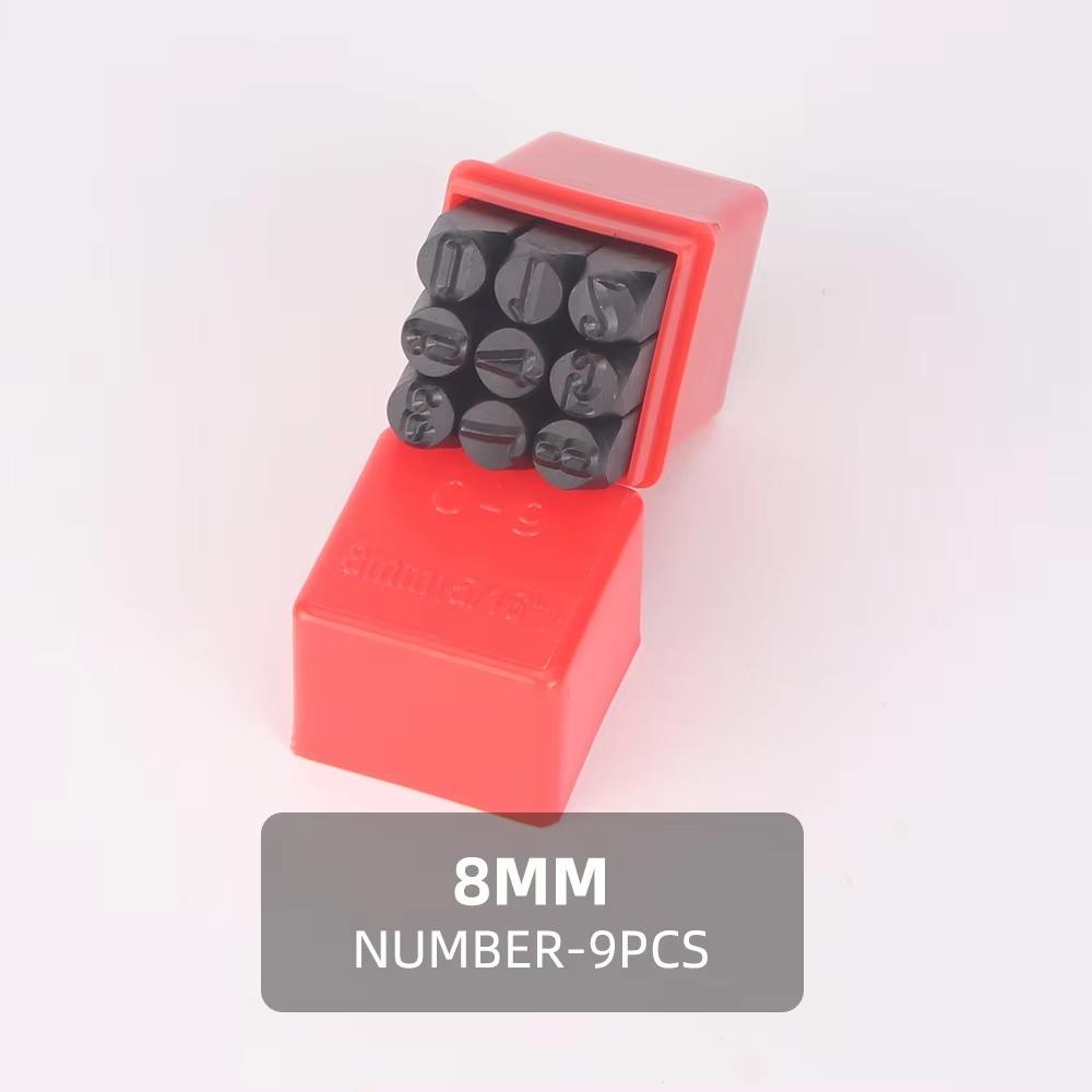 3-12.5 mm Digital Letter Stamp With Plastic Case Letter Stamp Punch Tools Leather Steel Punch