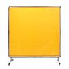 Welding Screen with Frame, 6' X 6' Welding Curtain Screen, Flame-Resistant Vinyl Welding Protection Screen On 4 Swivel Wheel (2 Lockable), Moveable &