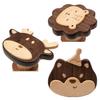 New Cartoon Walnut Wood Hook Beech Wooden Cute Animal Hook Wardrobe Hanger Children's Room Decora Hook Home Kitchen Accessories