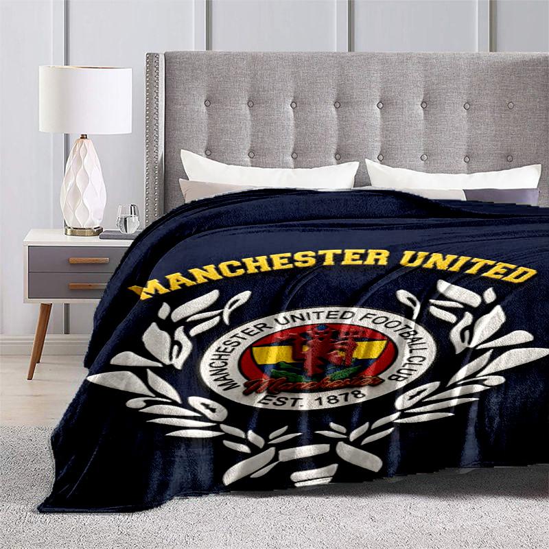 Manchester Football Club Badge Blanket Soft And Comfortable Home Decor Digital Printing Outdoor Plush Blanket Sheet