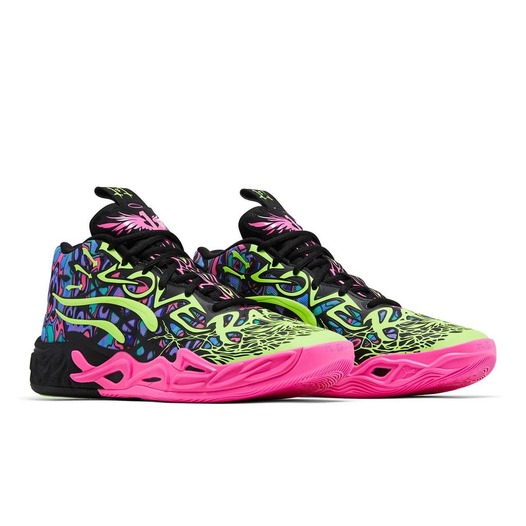 Puma MB.04 'Heem' (Unisex) Black / Luminous Pink / Electric Lime Basketball Shoes 310837 01