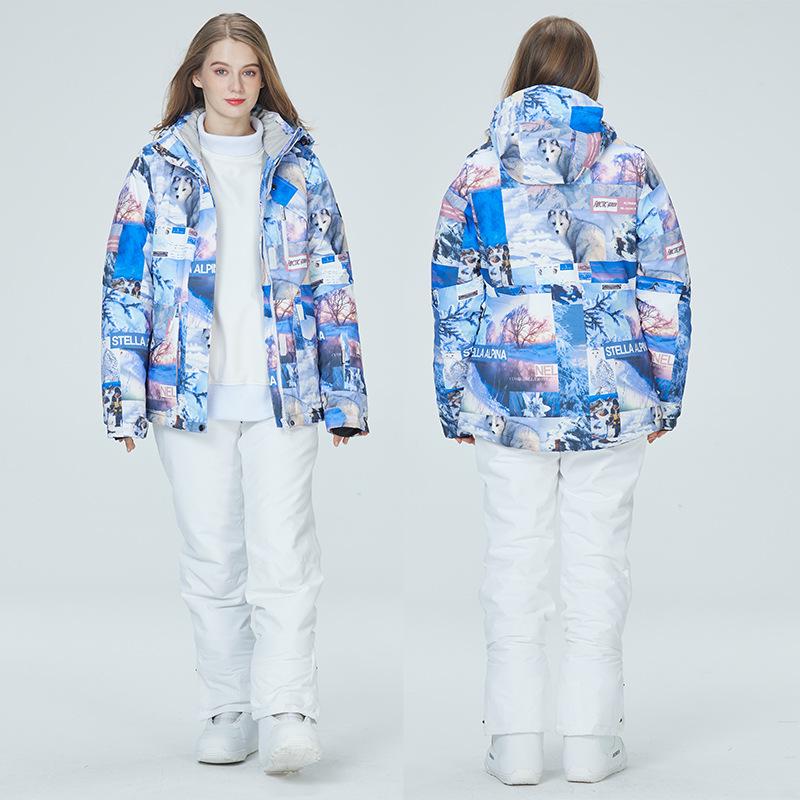 Korean Style Winter Ski Suit: Warm, Thickened Set for Men & Women