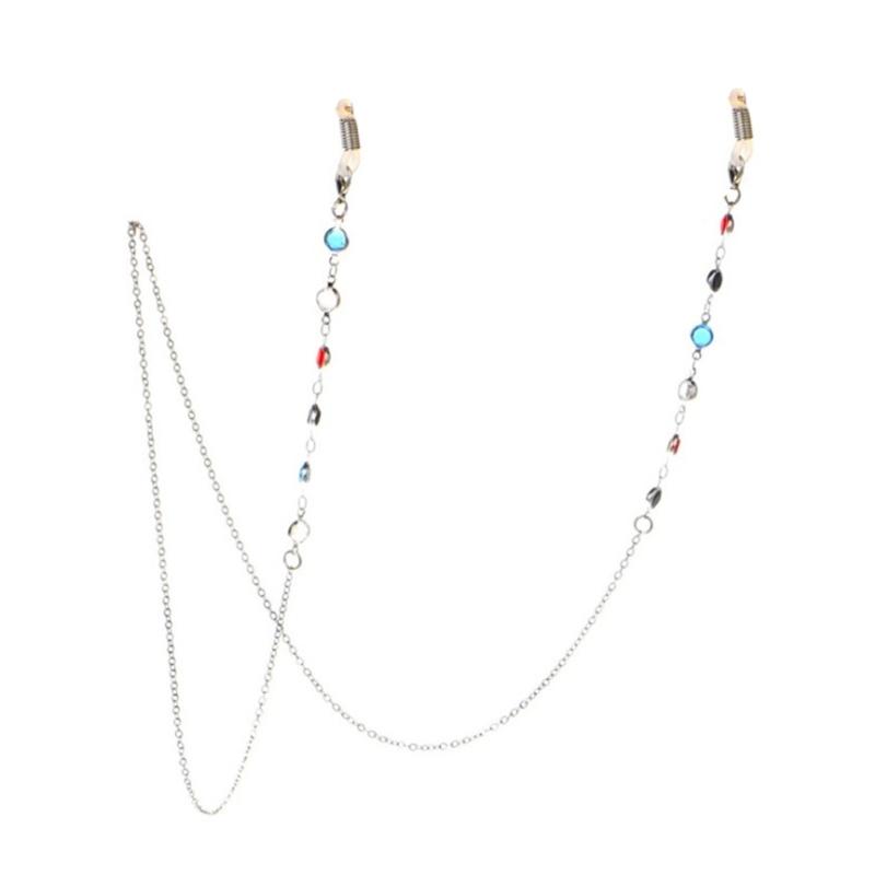 Colorful Beads Eyeglass Chain Fashion Glasses Chain Eyewears Straps Cord for Sports and Daily Activity