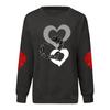 Ladies' Valentine's Day Printed Casual Long Sleeved Sports Hoodie Top