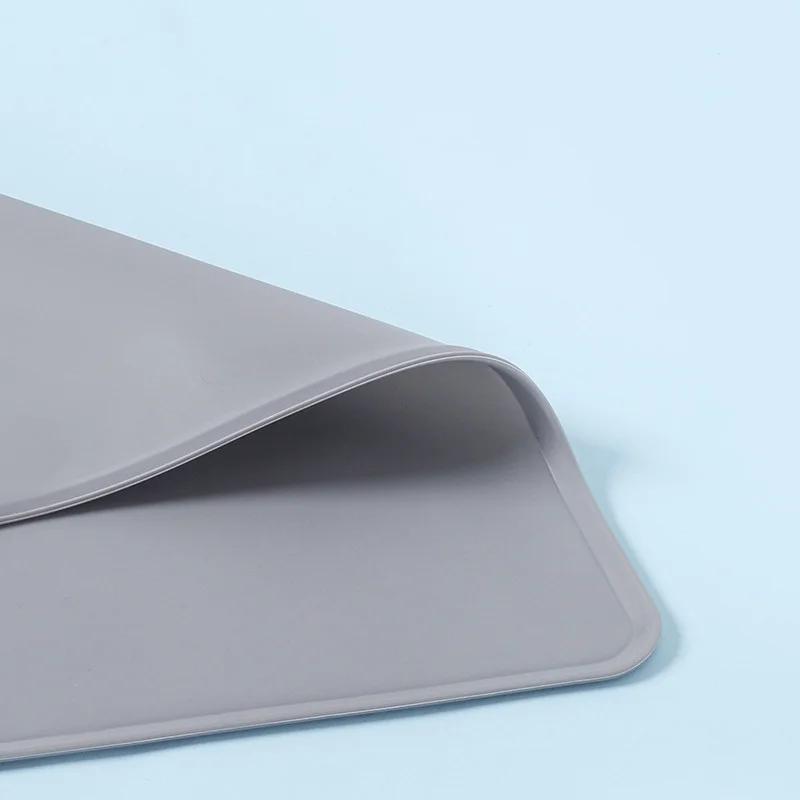 Silicone Pet Food Mat With High Lips - Waterproof & Non - Stick Feeding Pad For Dogs & Cats - Anti - Spill Feeder Tray Placemat