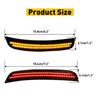 4X Smoked Front Rear LED Side Bumper Marker Lights For Dodge Charger 2015-