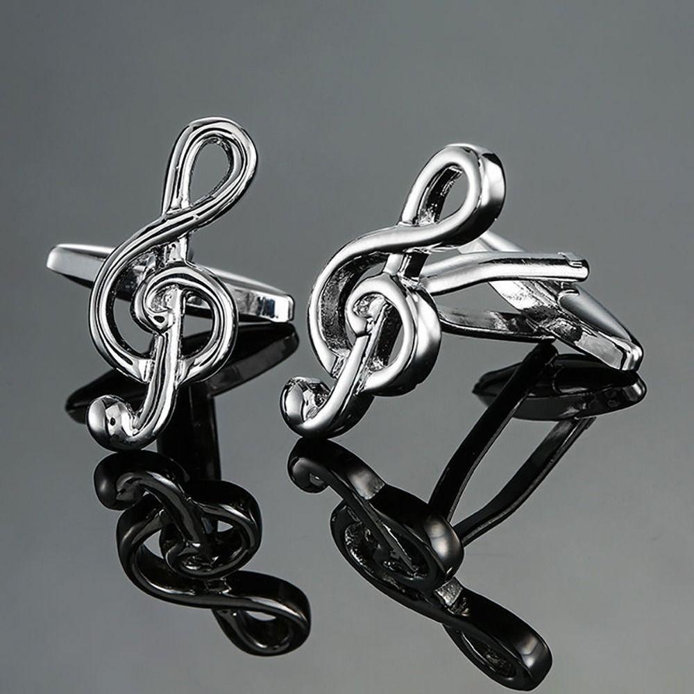 Treble Clef Guitar Cuff Links Drum Music Instrument Series Cufflinks Music Note Sleeve Button Men