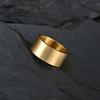 10mm Wide Minimalist Matte Brushed Titanium Steel Ring, Vintage Silver Men's Hip Hop Jewelry