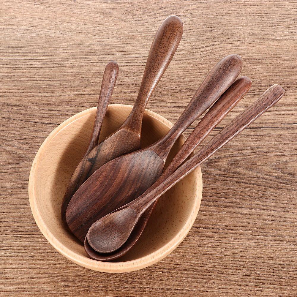 Wooden Large Coffee Gift Dessert Long Scoop Kitchen Supplies Tableware Soup Spoons Rice Scoop