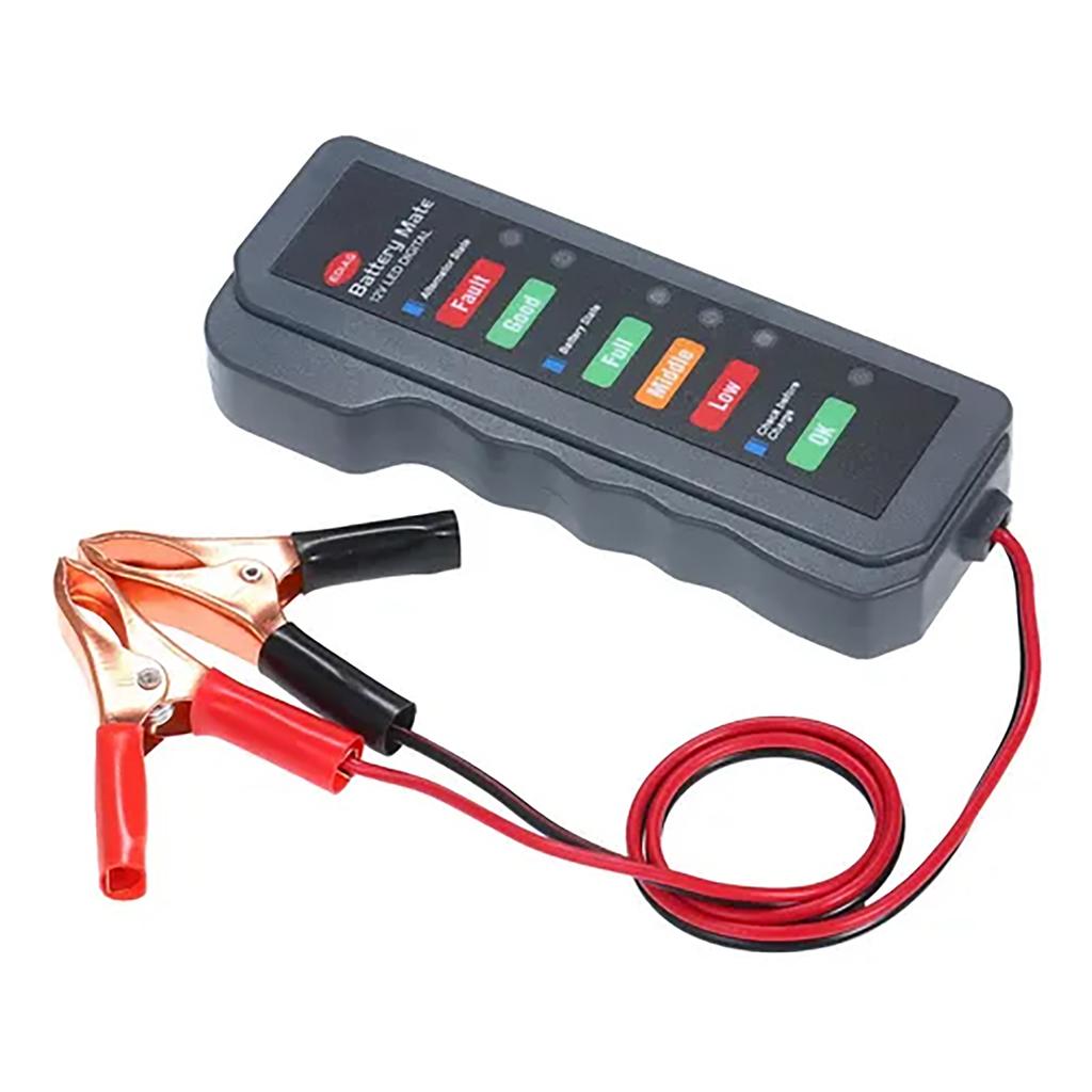 Testeur d'Alternateur de Batterie de Voiture 12V LED Numérique Condition de la Batterie Analyseur de Charge d'Alternateur avec Pince Cuivre LED pour