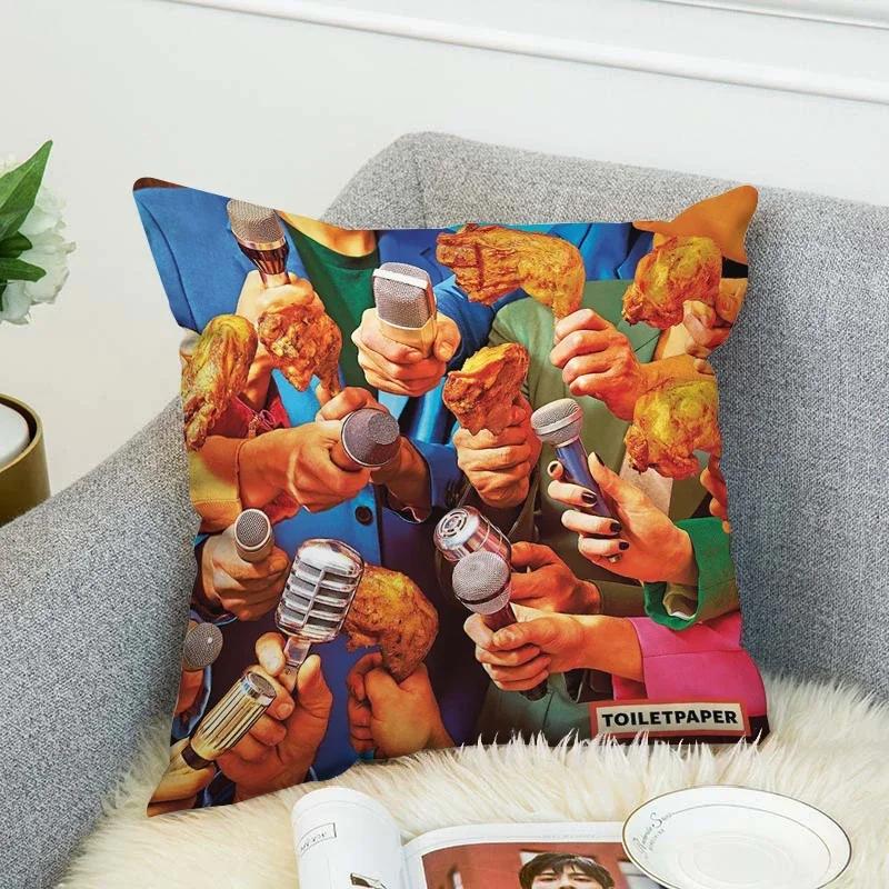Toiletpaper Body Pillow Cover 40x40 Decorative Pillowcases 50x50 Car Decoration Sofa Cushions Cushion Covers for Bed Pillows