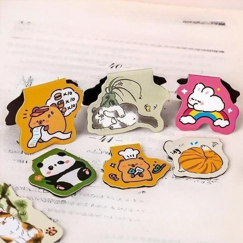 1 Stück Niedliches Tier Kombination Magnetlesezeichen Schüler Magnetlesezeichen Niedliche Schulbürobedarf Schreibwaren Kunstbedarf