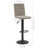 Bar Stool Light Grey Velvet