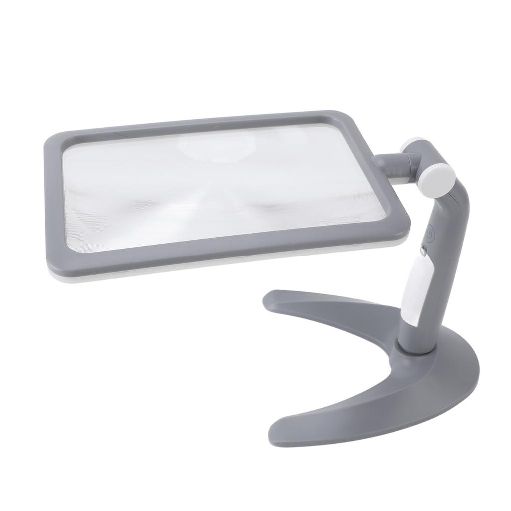 Lupe mit Lichtständer 48 LEDs 2,5-fache Drehung 3 Farbtemperaturen Lupe zum Lesen für Senioren Niedrig