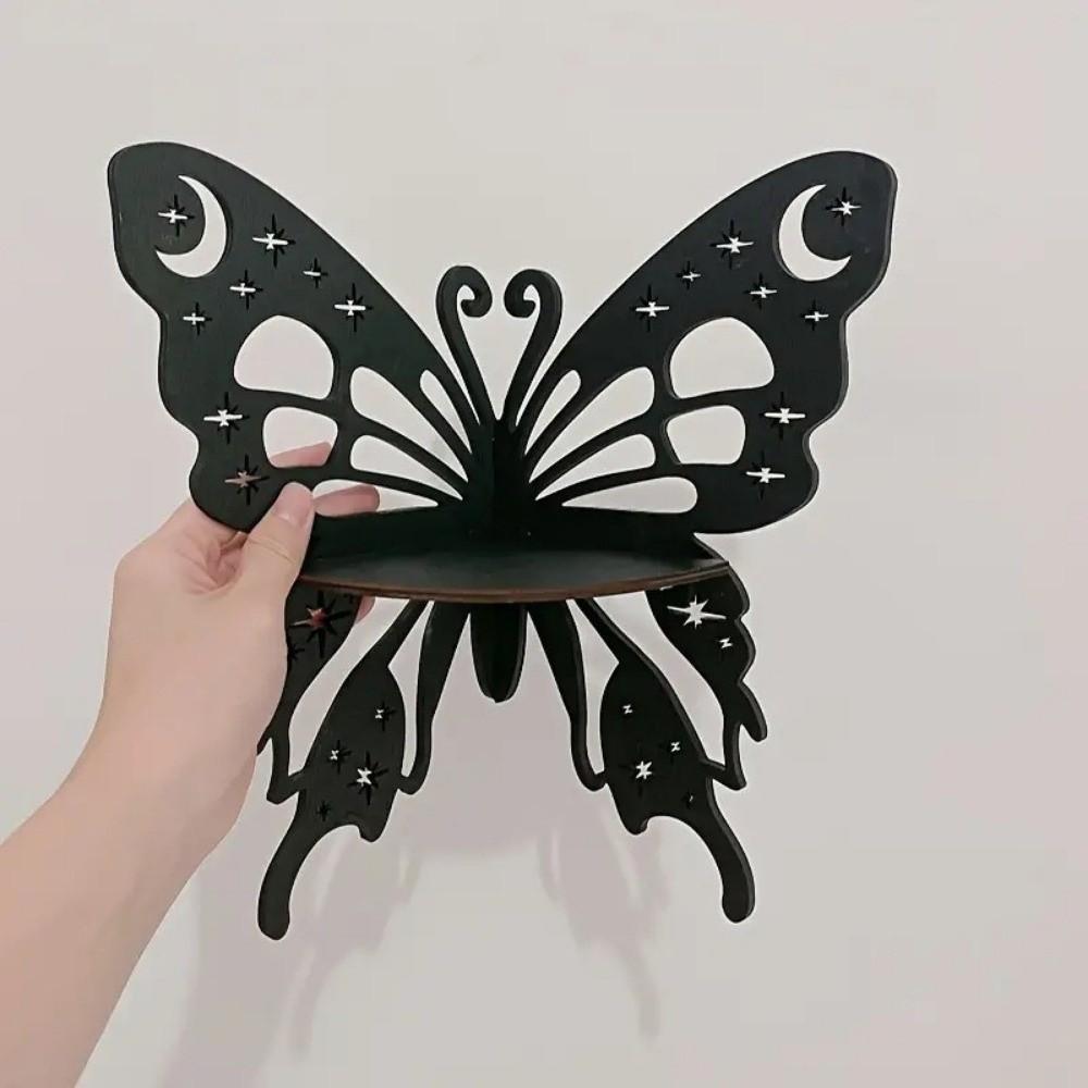 Floating Wall Mounted Shelf Hollow Out Wall Hanging Decor Butterfly Wall Corner Shelf Room Decor