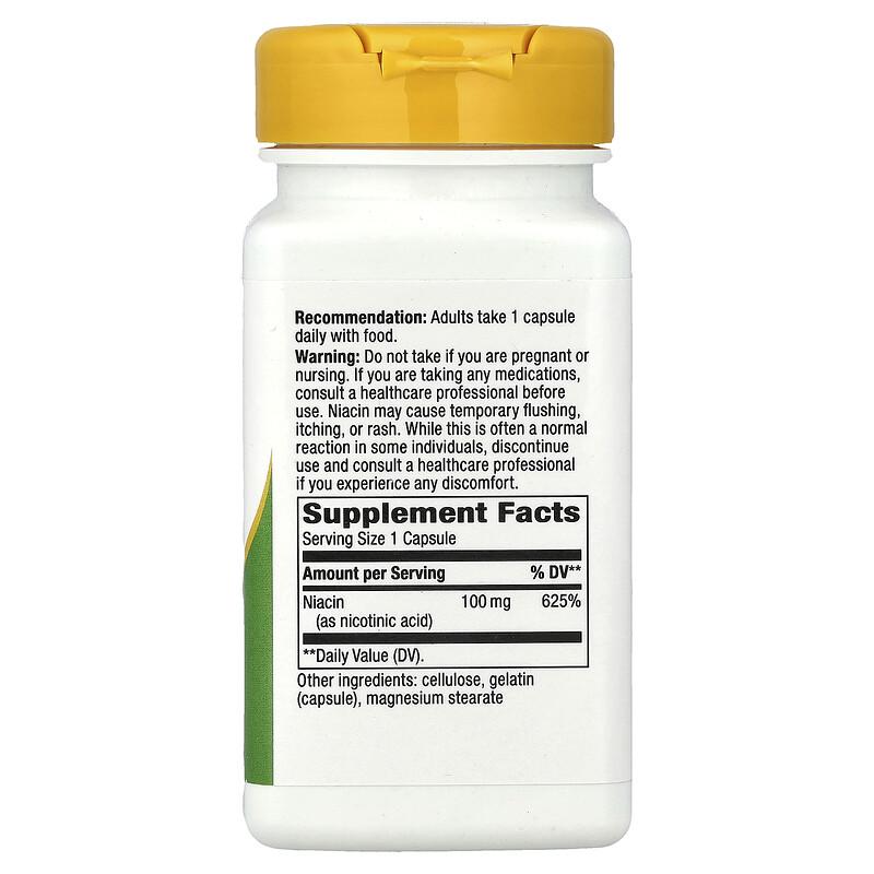 Niacin, Vitamin B3, 100 mg, 100 Capsules