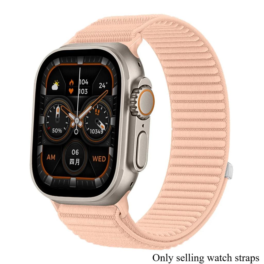 Nylon Sport Strap For Apple Watch Band Ultra3 49mm 46mm 45mm 44mm 41mm 42mm Bracelet iWatch 38 40mm 11 10 9 8 7 6 5 4 SE Braided