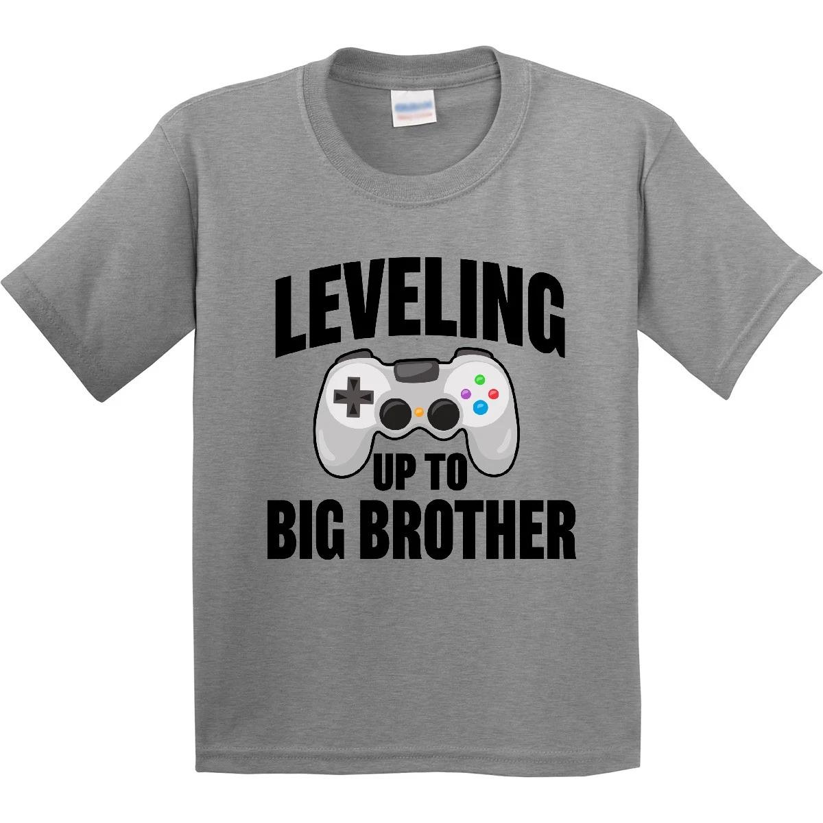 Inktastic Leveling Up To Big Brother Youth kids boys T-Shirt Bro Little Brothers Gamer Tee 110