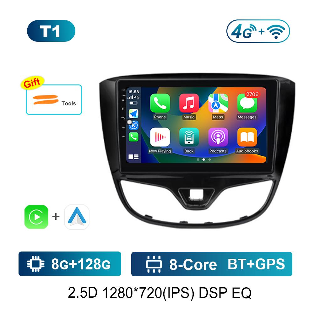 Video Multimedia Player 9 inch for Opel Karl 2017 - 2020 Android Car GPS Navi WiFi BT 4G WiFi Touch Screen Head Unit Cooling Fan