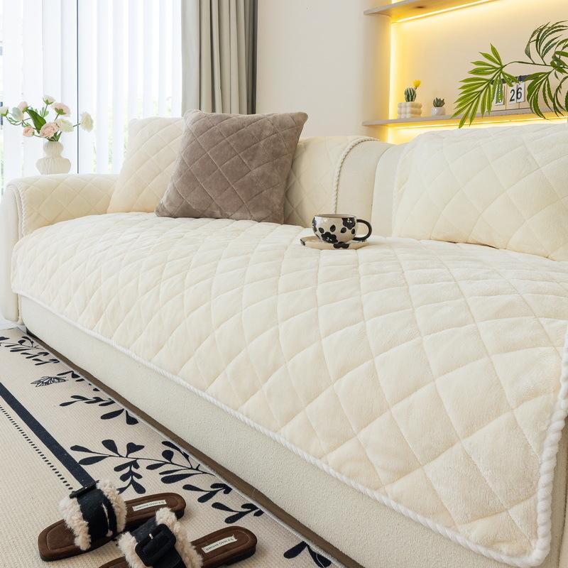 Autumn And Winter Sofa Cover Fabric New Fixed Anti Slip Sofa Cushion Cover Skin Friendly Soft One-Piece Laying Simple Style