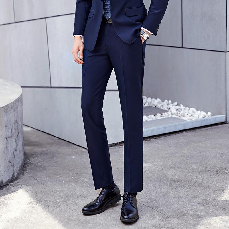 Męskie spodnie biznesowe o prostym kroju, slim fit