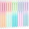 Shuttle Art Gel Ballpoint Pens 0.5mm Pastel Gradient 15-Pack Black Gel Ink Fine Point Quick-Dry Office Supplies
