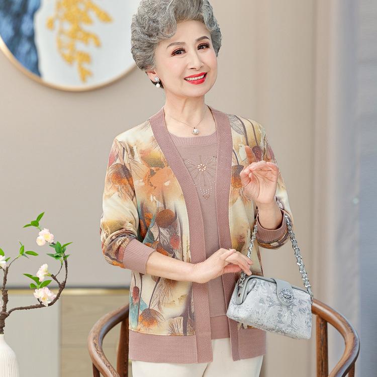 

Женская одежда, Ранняя осень для бабушки, Новый вязаный свитер, Комплект из двух предметов, Одежда для мамы 50 лет, 60 лет, Комплект свитера-шали 4XL