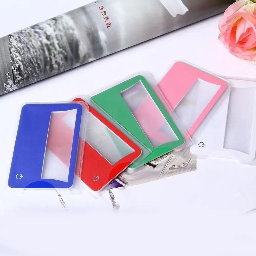 LED Credit Card Newspaper Book Small Prints Reading Magnifiers Magnifier Sheet Magnifying Glass Loupe Lens