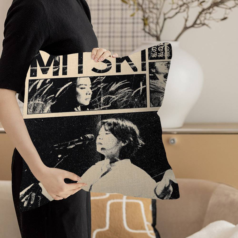 

M-Mitski Pillow Anime Pillow Sofa Bed Head Pillow Cover Cushion Cover 45x45 cm Fashion 12x12Inch
