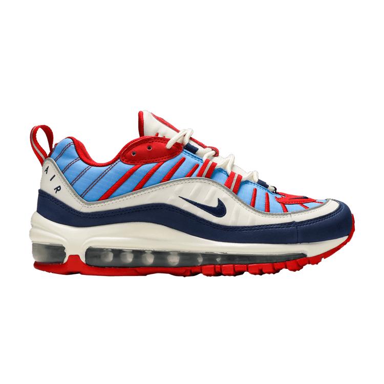 Women's Sneakers Nike Air Max 98 Blue Red White (Women's) Summit White/Blue Void