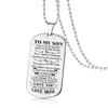 To Necklace Fashion My Son Daughter Dad Mom Dog Tag Birthday Gift Kids For