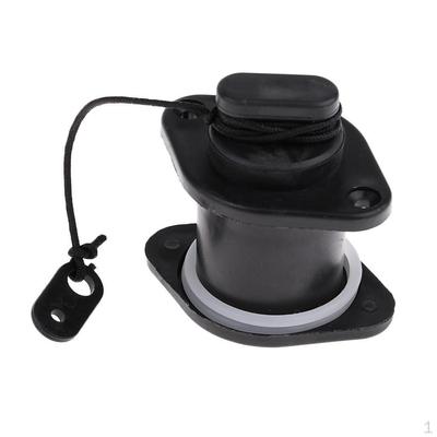 Universelles Speigatt-Ablassventil für Kajak, Schlauchboot, Beiboot, Marine – Schwarz, 36 mm