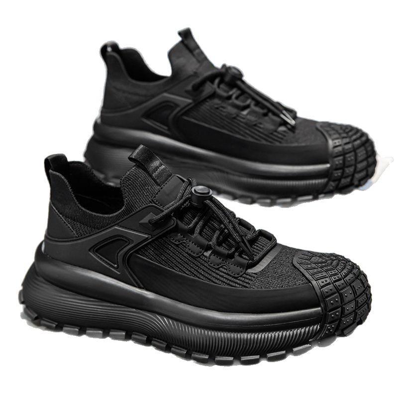 New Lace Classic Sneakers High Quality Versatile Men's Casual Shoes Thick Soled Height Boosting Outdoor Sports Running Shoes