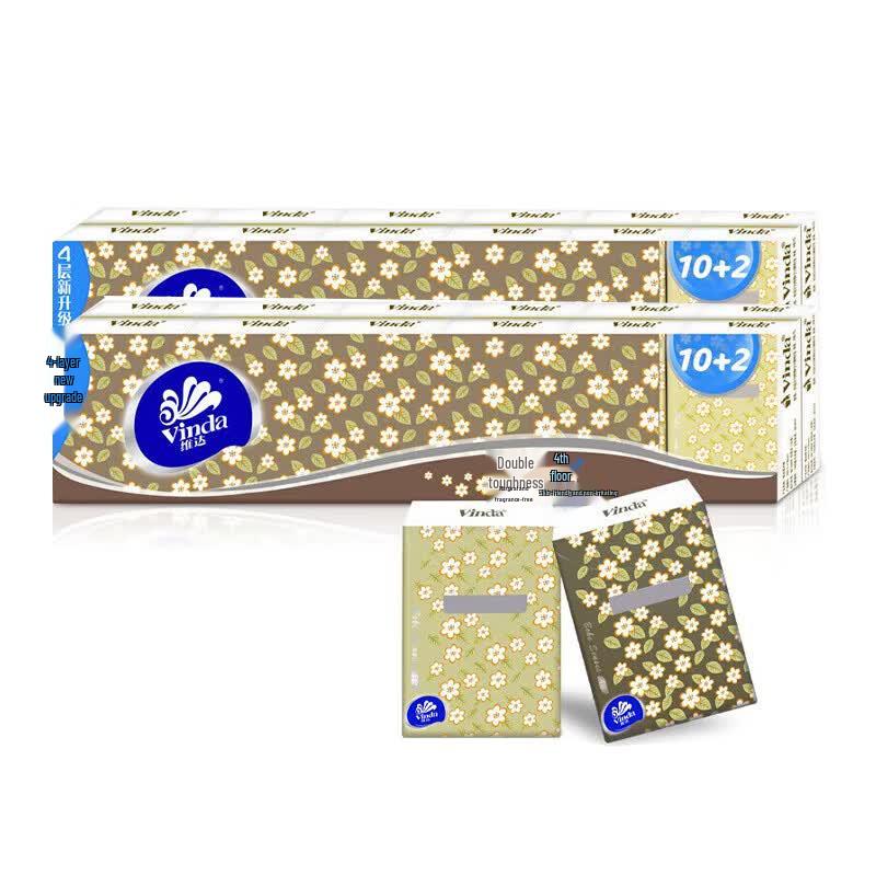 Vinda Ultra-Tough 4-Ply Portable Paper Handkerchiefs - 24 Packs