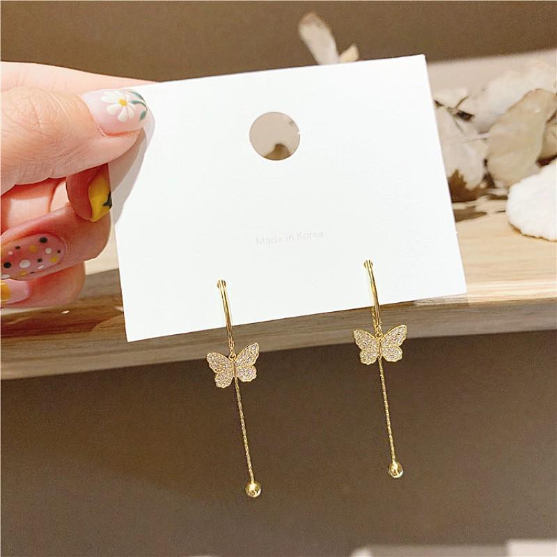 S925 Silver Geometric Tassel Stud Earrings: Fashionable Korean Style, Elegant Design, Versatile for Women